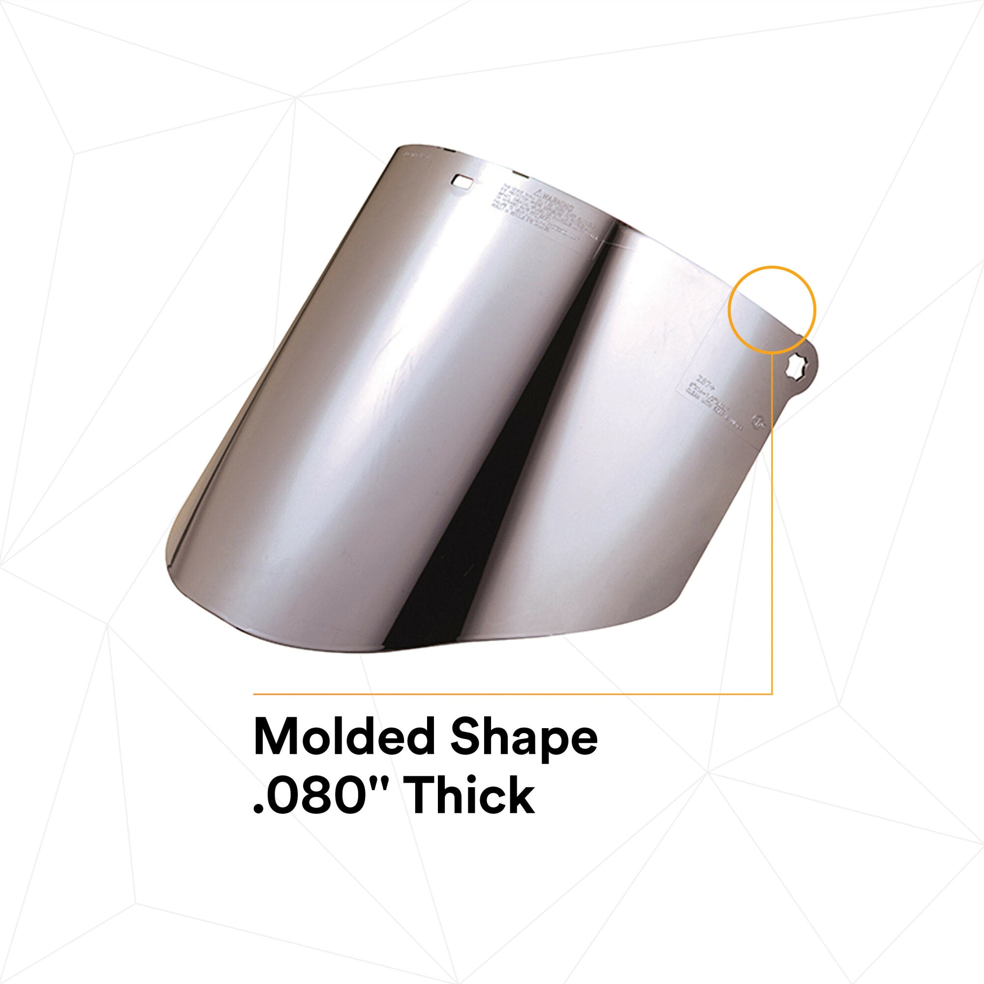 3M Aluminized Polycarbonate Clear Face Shield Window - 82504 00000 Safety Visor for Welding, Grinding & Industrial Protection | Durable Molded Shield for Workplace Safety