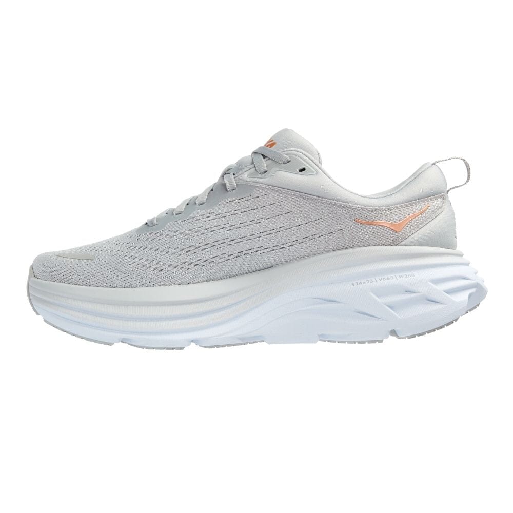 Hoka Women's Bondi 8 Running Shoes - Lightweight Cushioned Sneakers for Road Running, Walking & Gym Workouts | Perfect for Marathon Training, Jogging & Everyday Comfort
