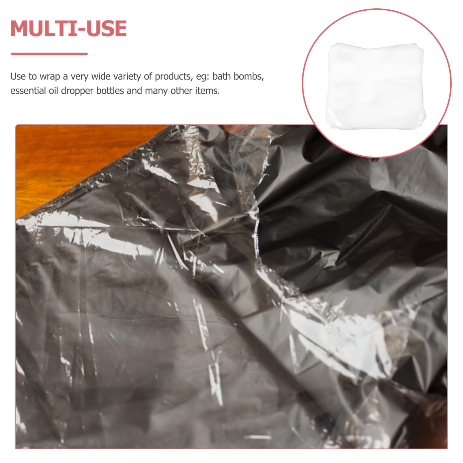 200 Pcs Clear Heat Shrink Bags for Soap Packaging - Food Safe Shrink Wrap for Tumblers, Candles & Bath Products - Perfect for DIY Crafts, Gift Wrapping & Small Business Packaging