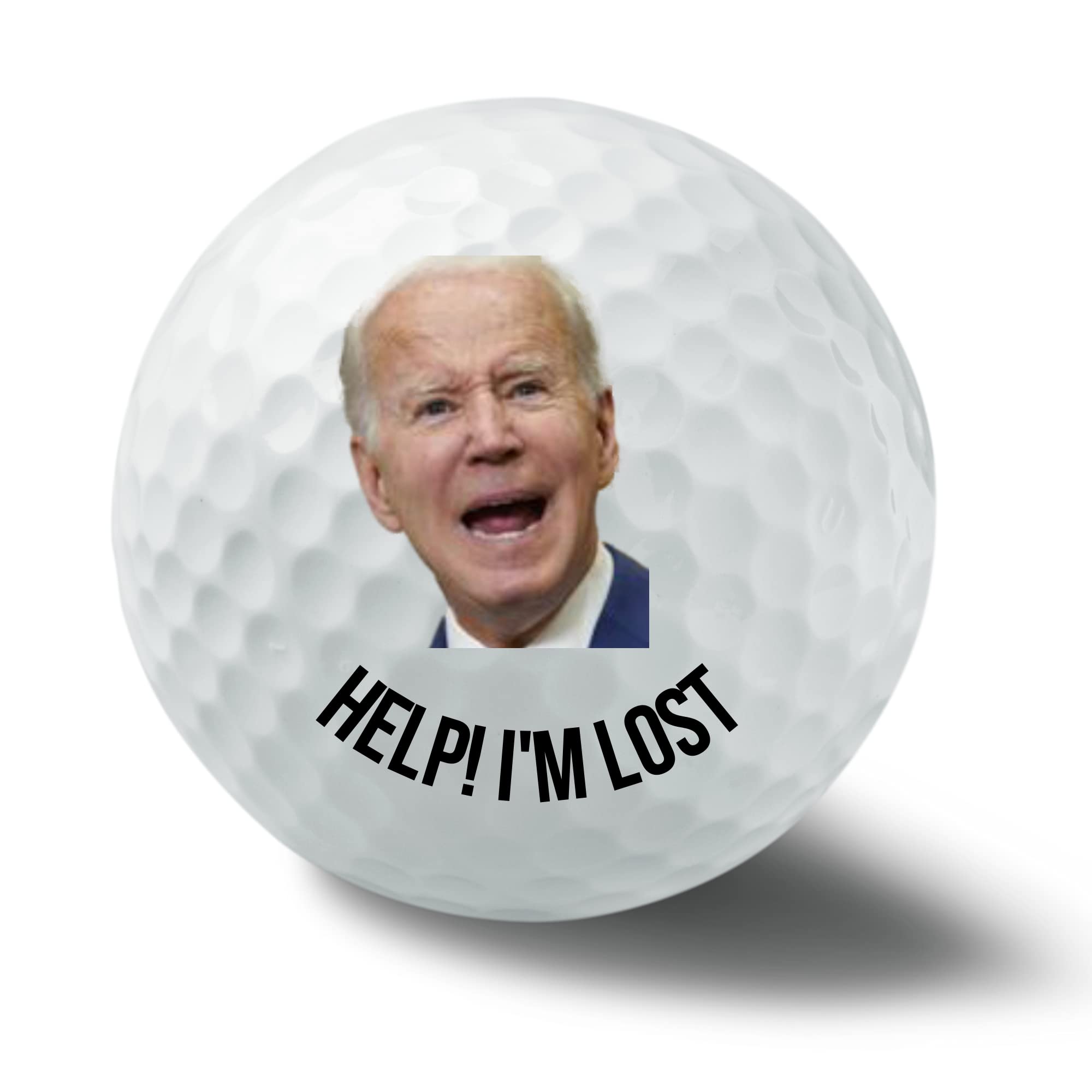 Funny Joe Biden Golf Balls - 'Help I'm Lost' President Biden Golf Gift Set (3 Pack) - Perfect for Political Humor Gifts, Golf Pranks & Conservative Events