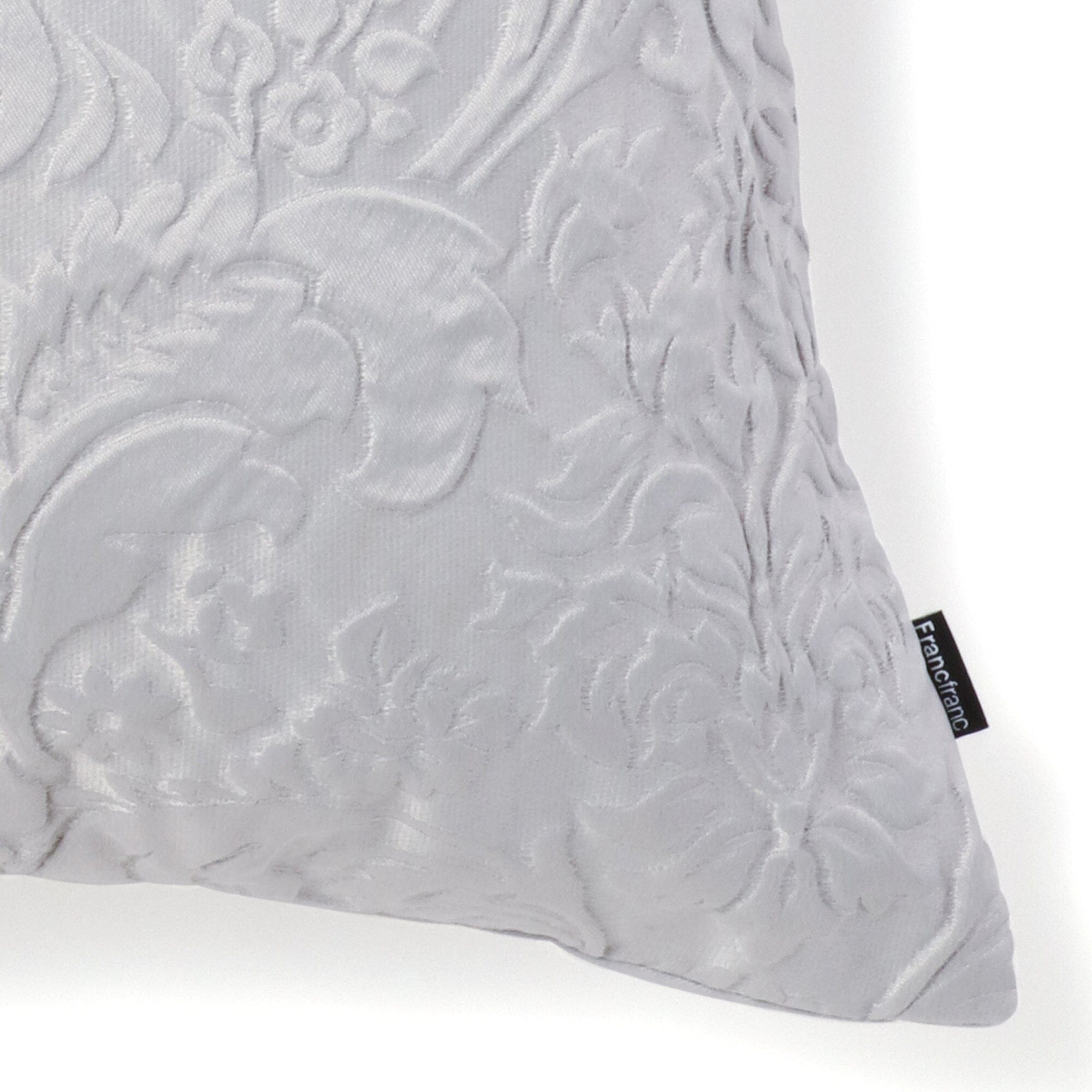 JQ Damask Cushion Cover 18x18 Inches Grey - Luxury Decorative Pillow Case for Sofa, Bed, Living Room & Home Decor
