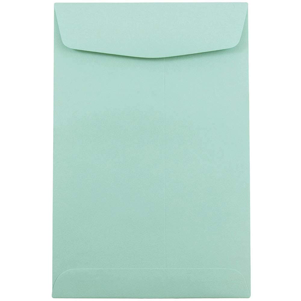 Premium 6 x 9 Open End Catalog Envelopes in Aqua Blue - 250/Box Bulk Pack for Business Mailings, Invoices & Marketing Materials - JAM PAPER Brand