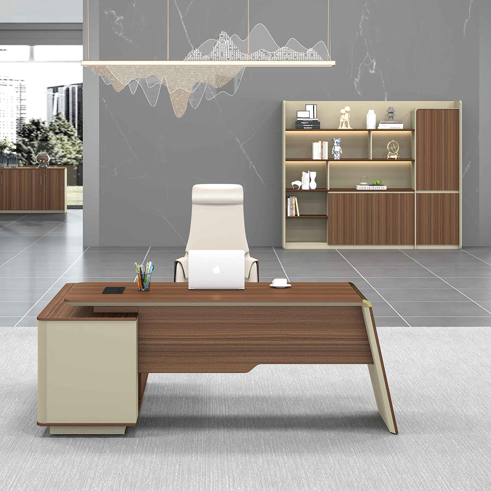 ANDERS 240cm Display Unit in Hazelnut & Beige - Modern TV Stand with Storage for Living Room, Bedroom & Office