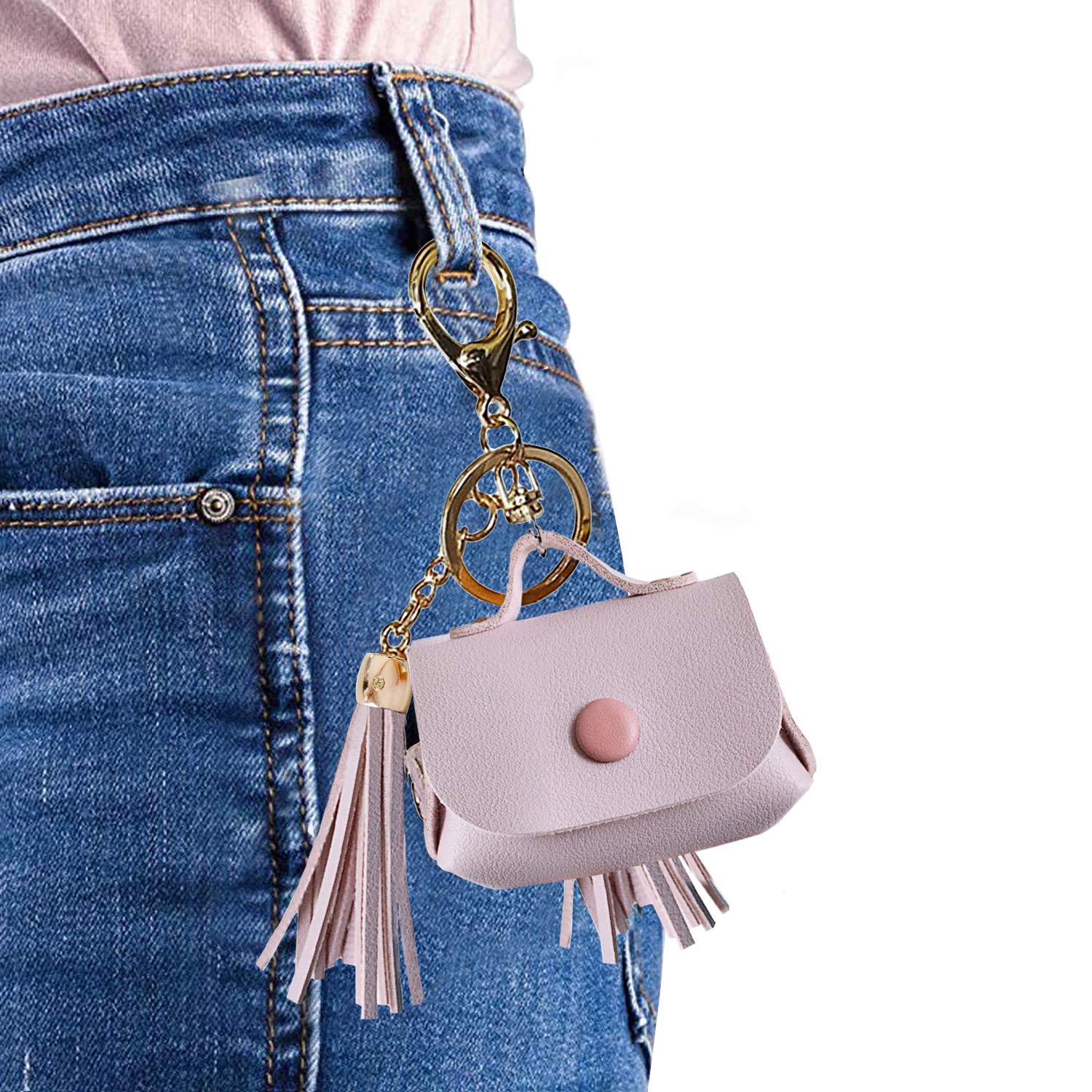 MODOS LOGICOS PU Leather Charging Case Cover for Apple AirPods Pro with Tassels - Taro Purple | Protective Case for AirPods Pro | Perfect for Travel, Work & Daily Use