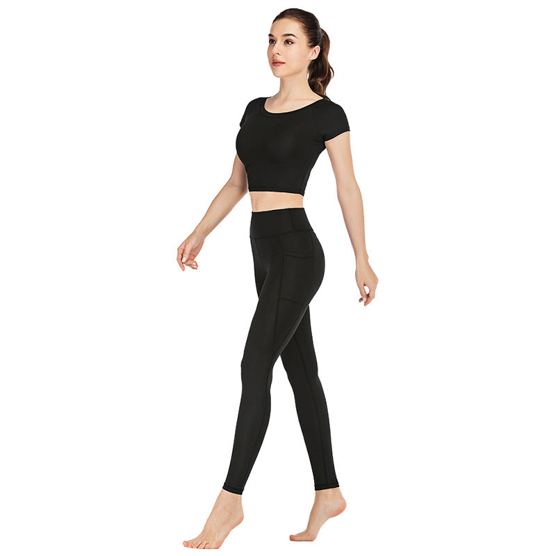 Women's Pocket Yoga Clothes Set - Comfortable & Stylish Activewear for Yoga, Gym & Travel