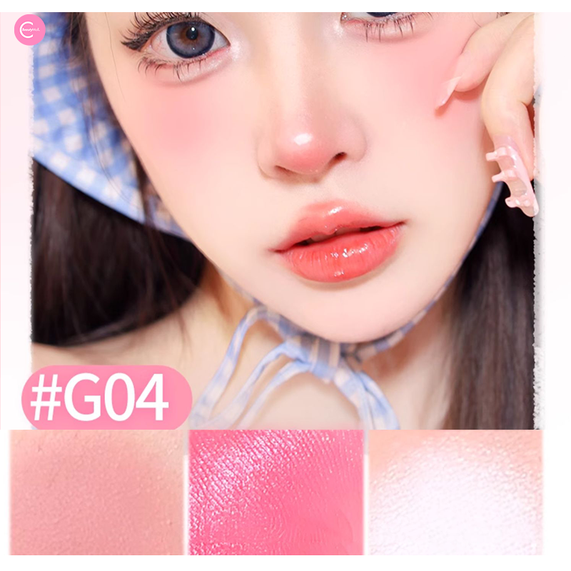 GOGOTALES 3-in-1 Blush & Highlighter Palette - Cream, Powder & Liquid Makeup Set for Cheeks & Face Contouring | Perfect for Everyday Glam & Special Occasions