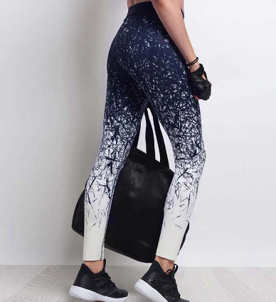 Women's Yoga Pants - Chinese Style Printed Yoga Leggings for Fitness, Running & Sports | High Waisted Compression Tights for Workout, Gym & Active Lifestyle