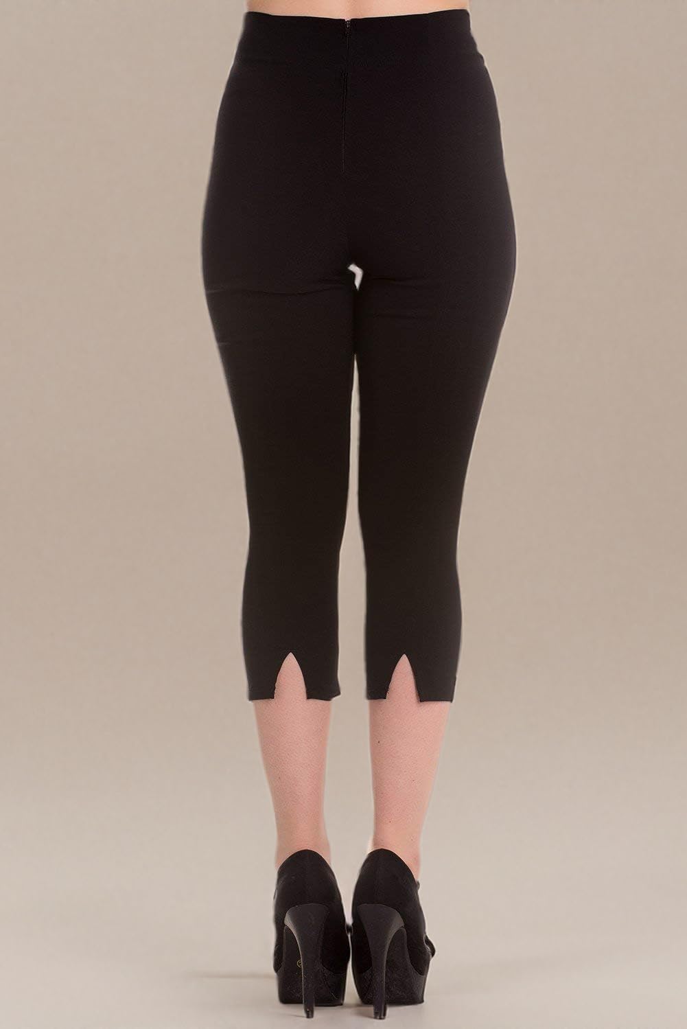 Hell Bunny Tina 50s Vintage Retro Style Capri Trousers | 3/4 Length Pedal Pushers for Women | Perfect for Rockabilly Fashion, Pinup Outfits & Vintage Inspired Looks