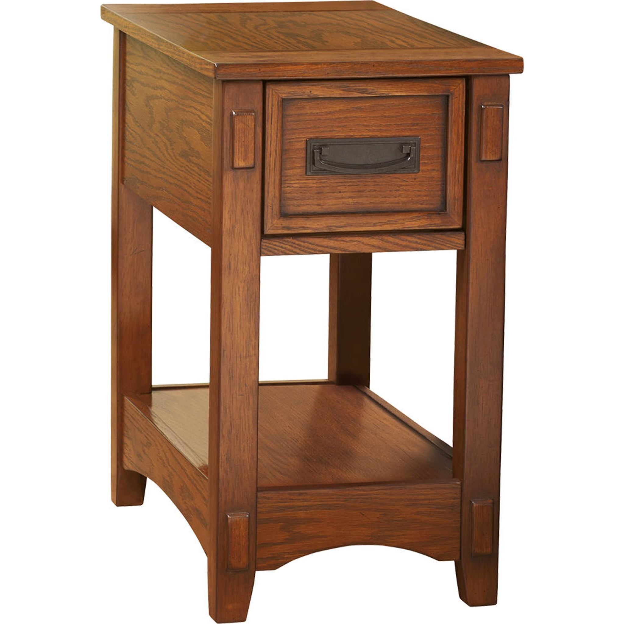 Breegin Brown Wood End Table - Small Nightstand for Living Room, Bedroom, or Office - Compact Side Table with Sturdy Design