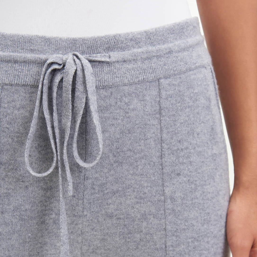 Becca Cashmere Jogger Pants for Women - Soft Mid Heather Grey Lounge Pants | Comfortable Casual Wear for Home, Travel & Yoga