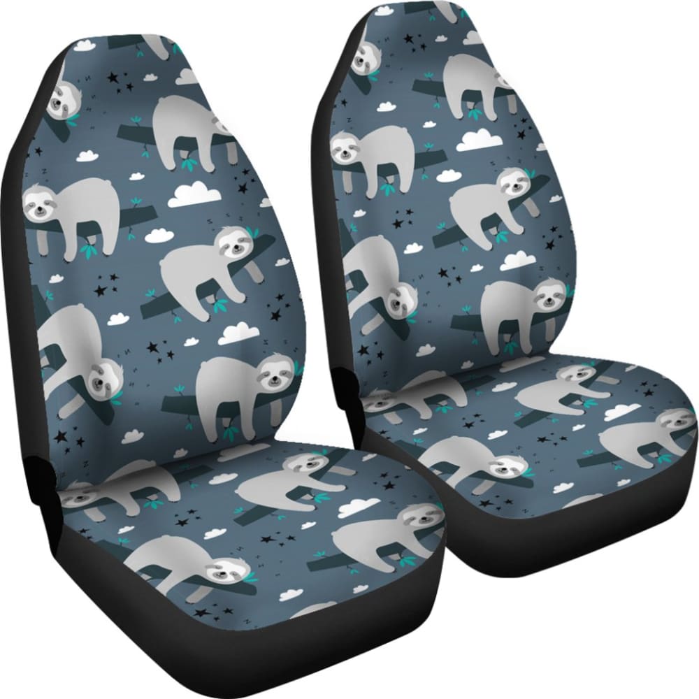 Premium Sloth Print Car Seat Covers - Soft & Durable Universal Fit for Cars, SUVs & Trucks - Perfect for Animal Lovers & Comfortable Daily Commutes