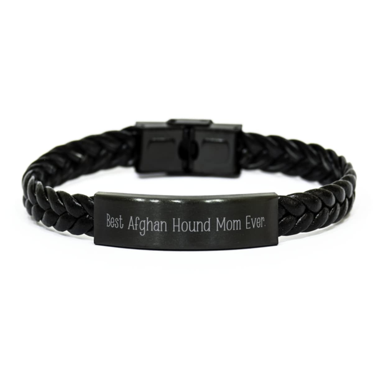 Handmade Reusable Afghan Hound Dog Braided Leather Bracelet - Perfect Gift for Afghan Hound Moms & Dog Lovers - Thoughtful Present from Friends - Great for Daily Wear, Special Occasions & Dog-Themed Events