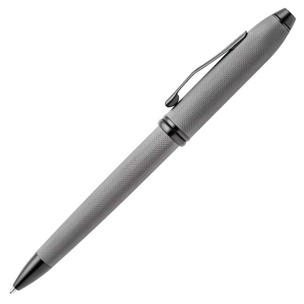 Cross Townsend Polished Slate Gray Engraved Diamond Pattern Ballpoint Pen - Premium Writing Instrument for Business, Gifts & Collectibles - Perfect for Office, Signatures & Special Occasions