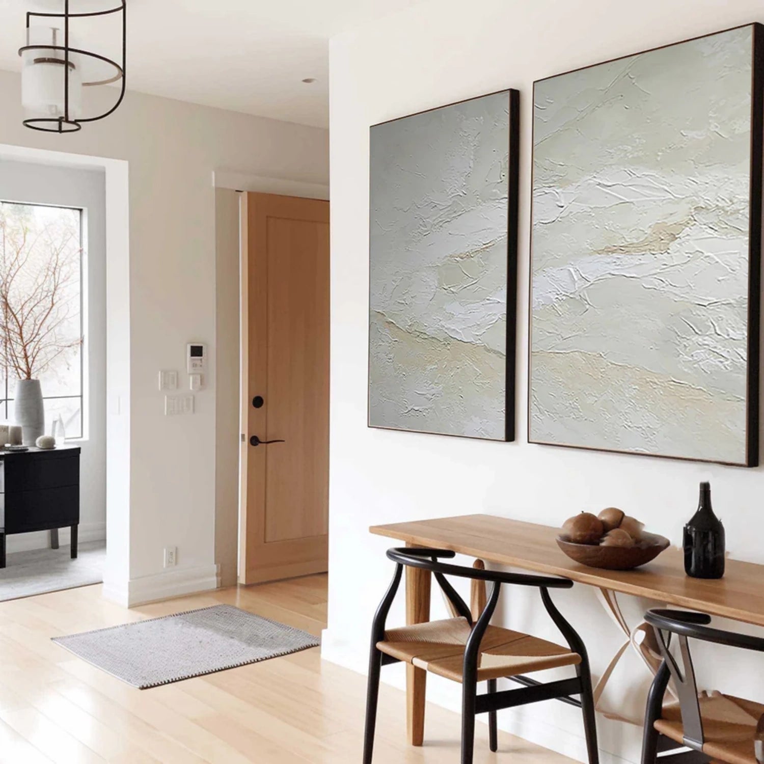 Custom Abstract Tranquility Wall Art Set of 2 - Modern Canvas Paintings for Living Room & Bedroom Decor - Perfect for Home, Office, and Meditation Spaces
