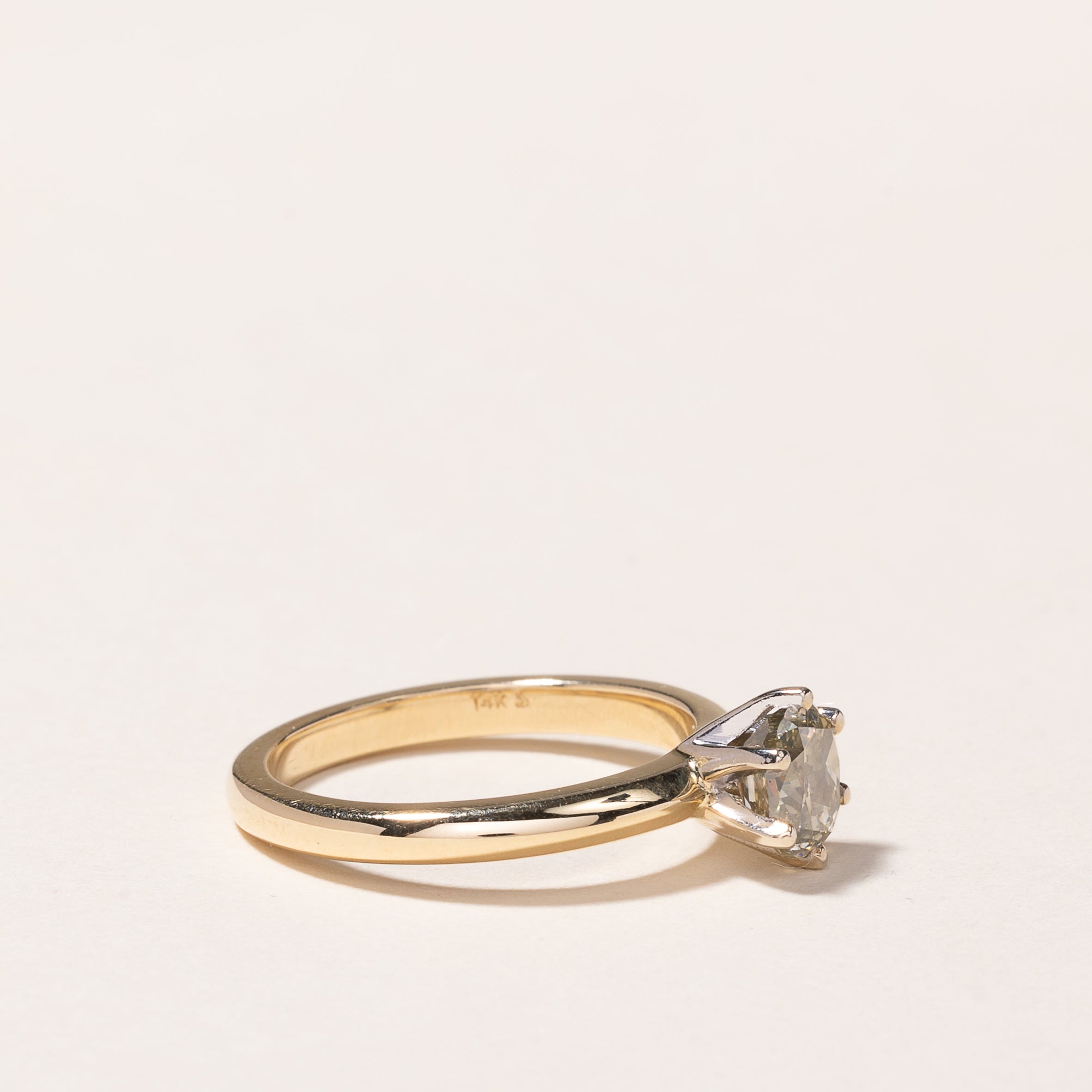 14K Yellow Gold Cushion Cut Diamond Ring - 0.43 Carat Solitaire Engagement Ring, Size 7 | Perfect for Proposals, Anniversaries & Special Occasions