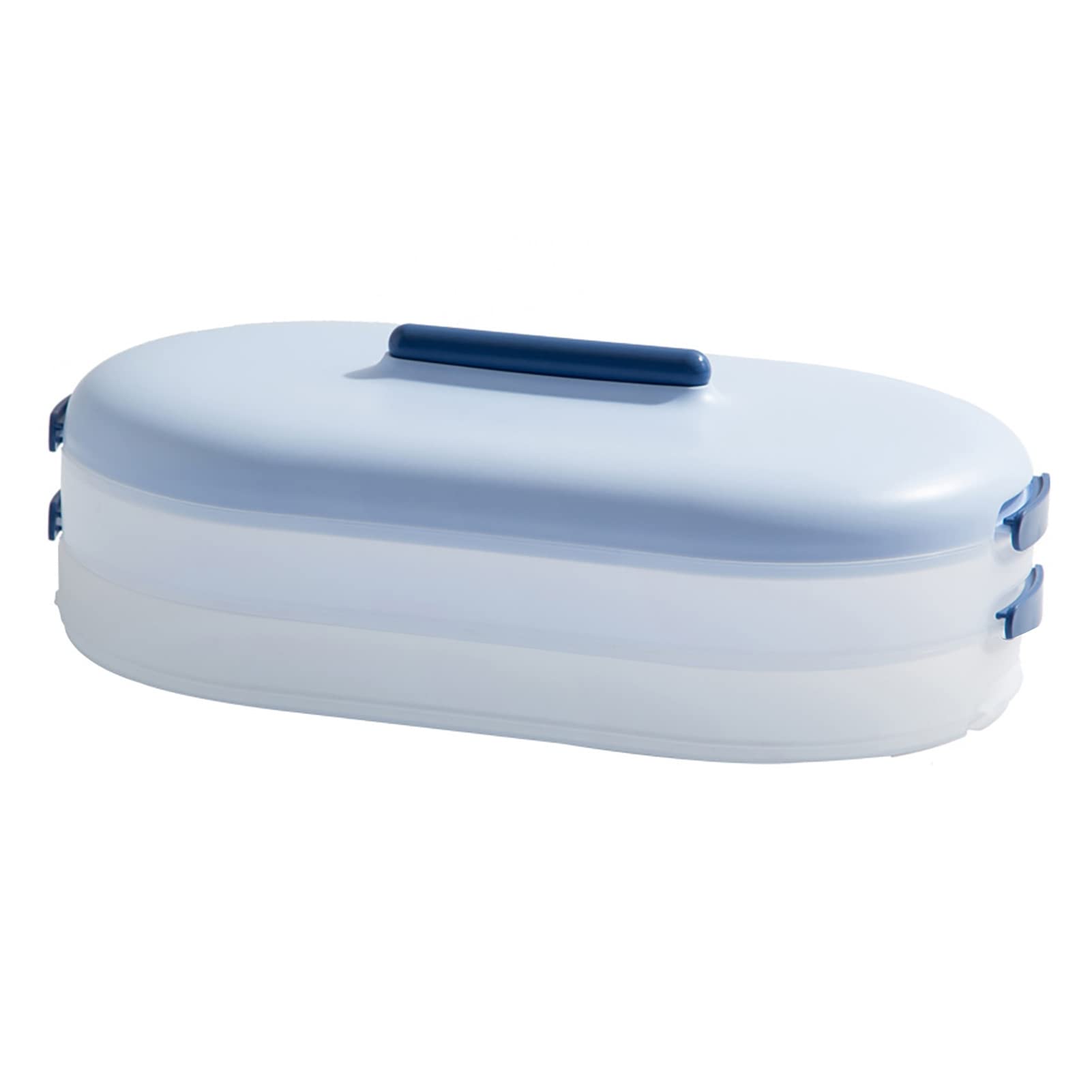 Kasituny 3-Tier Stackable Dumpling Storage Container - BPA-Free Plastic Food Storage Box for Refrigerator & Freezer - Large Kitchen Organizer for Meal Prep, Leftovers & Home Organization (Perfect for Dumplings, Fruits, Veggies & Snacks)