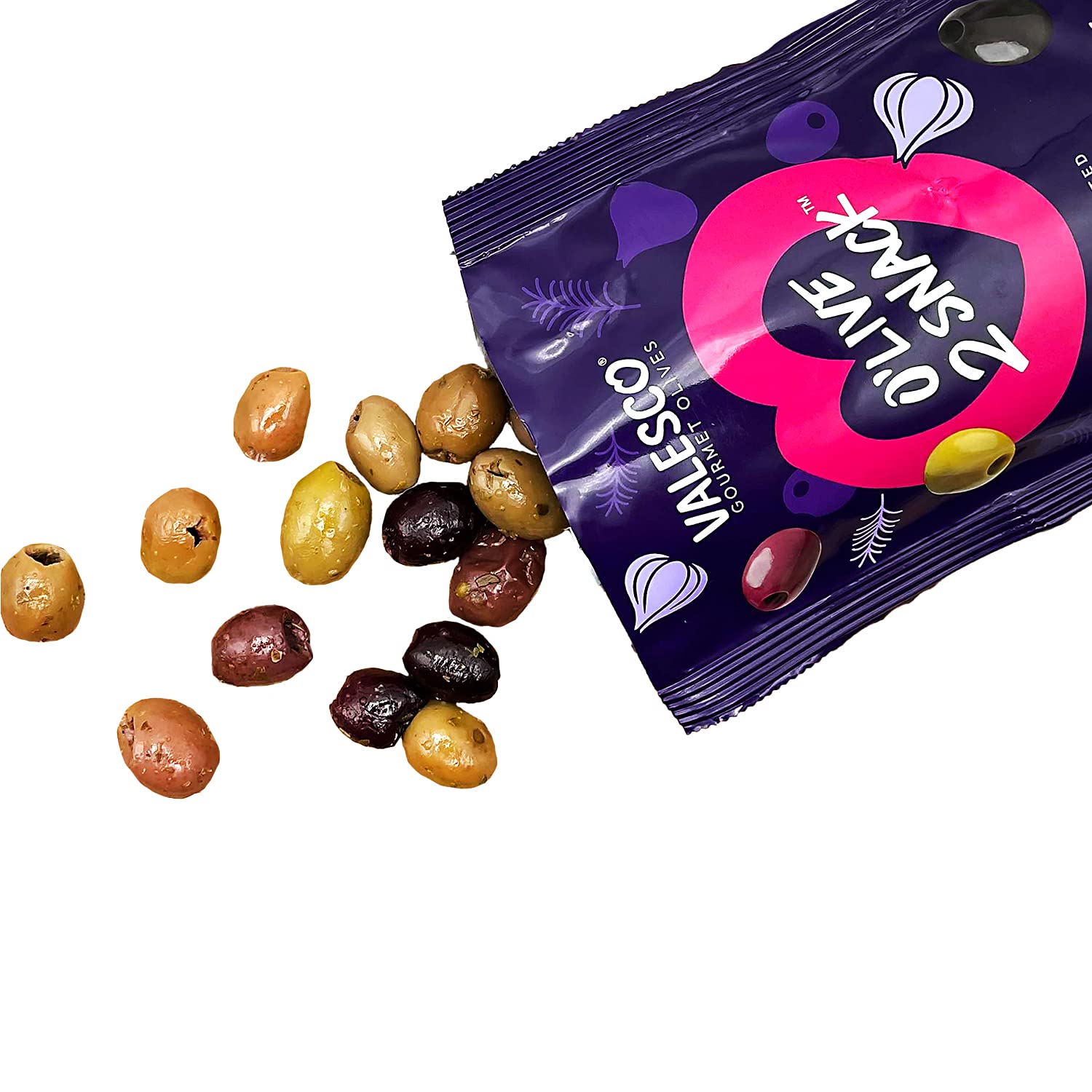 Valesco Gourmet Pitted Mixed Olives with Garlic & Herbs – 3 oz (Pack of 4) | Premium Snacking Olives for Charcuterie Boards, Salads & Cocktail Parties | Non-GMO, Keto & Mediterranean Diet Friendly