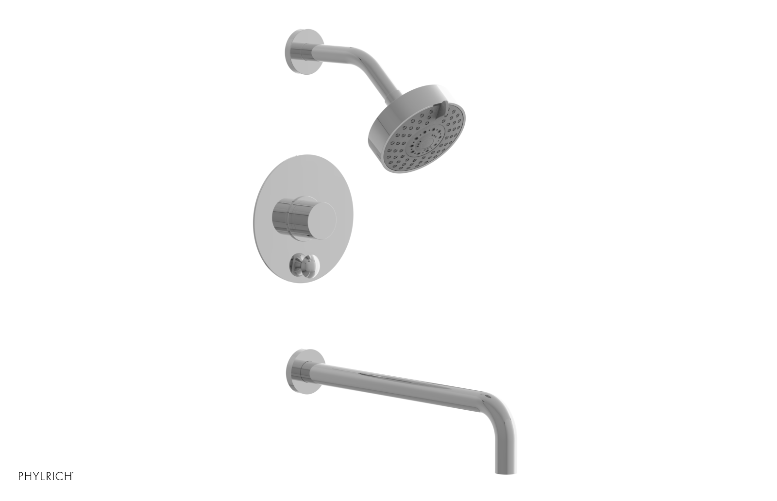 BASIC II 14 Pressure Balance Tub and Shower Faucet Set - Chrome Finish - 230 27 14 - Perfect for Bathroom Renovation and Modern Home Upgrades