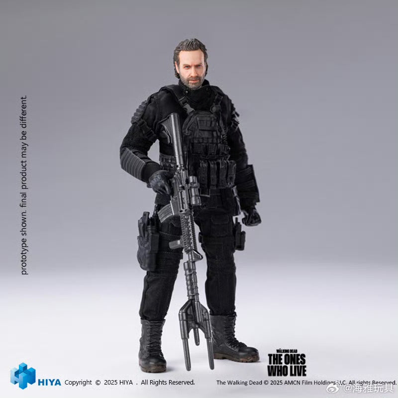 HIYA 16CM 1/12 Scale The Walking Dead: The Ones Who Lived Rick Grimes Action Figure - Highly Detailed Collectible Toy for Display & Role Play Scenes