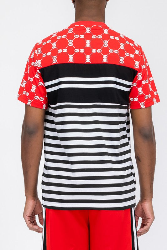 Chain Link Print Short Sleeve T-Shirt for Men & Women - Trendy Graphic Tee for Casual Wear, Street Style, and Summer Outfits
