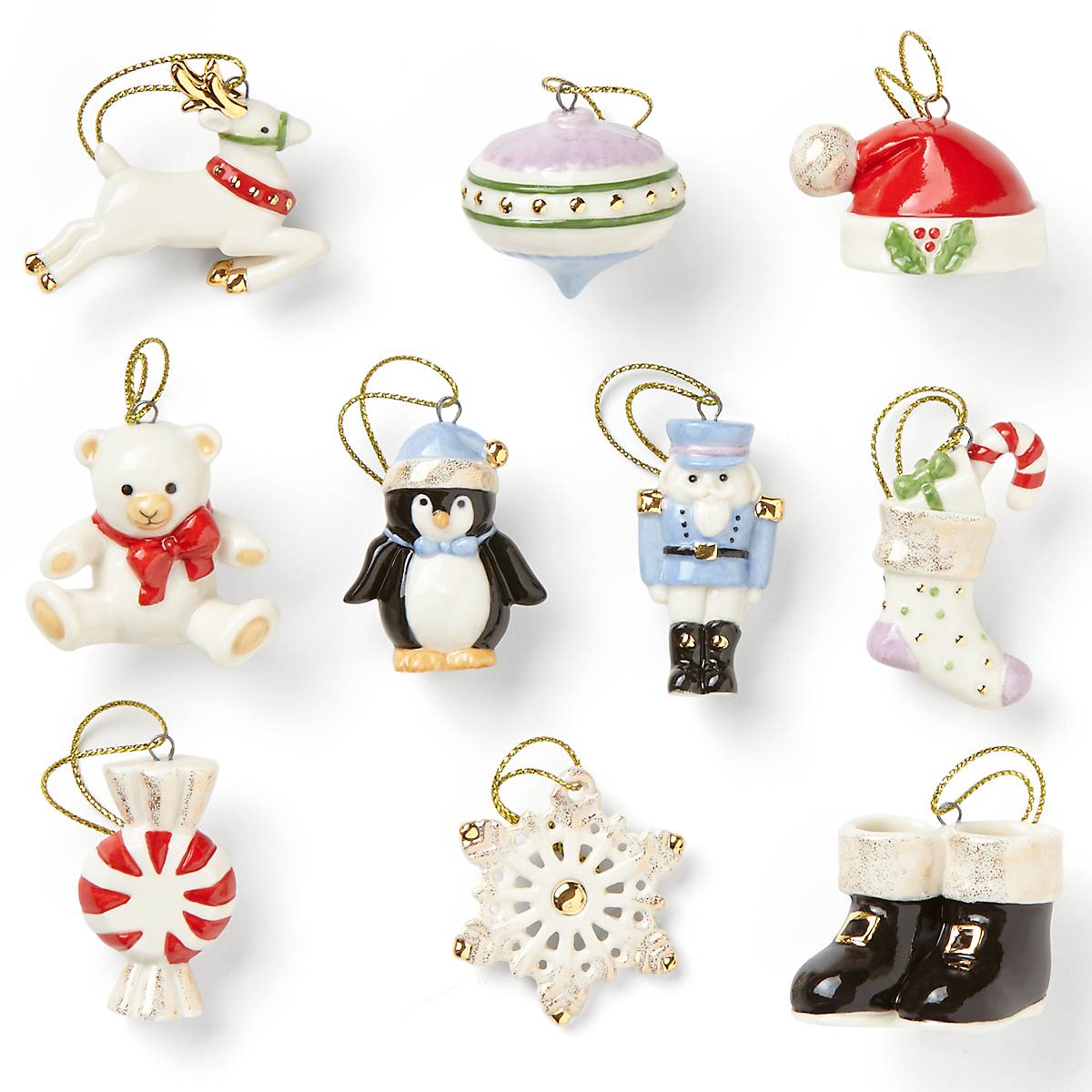 Christmas Memories 10-Piece Ornament Set - Elegant Holiday Decor for Tree, Home & Gift Giving