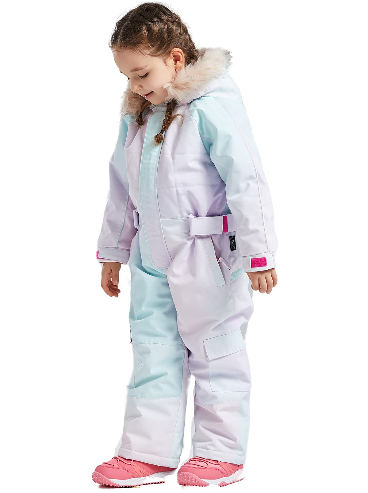 **Waterproof Kids Snowsuit - Boys & Girls Winter One Piece Ski Suit with Colorful Design - Perfect for Snow Play, Skiing & Outdoor Winter Activities**