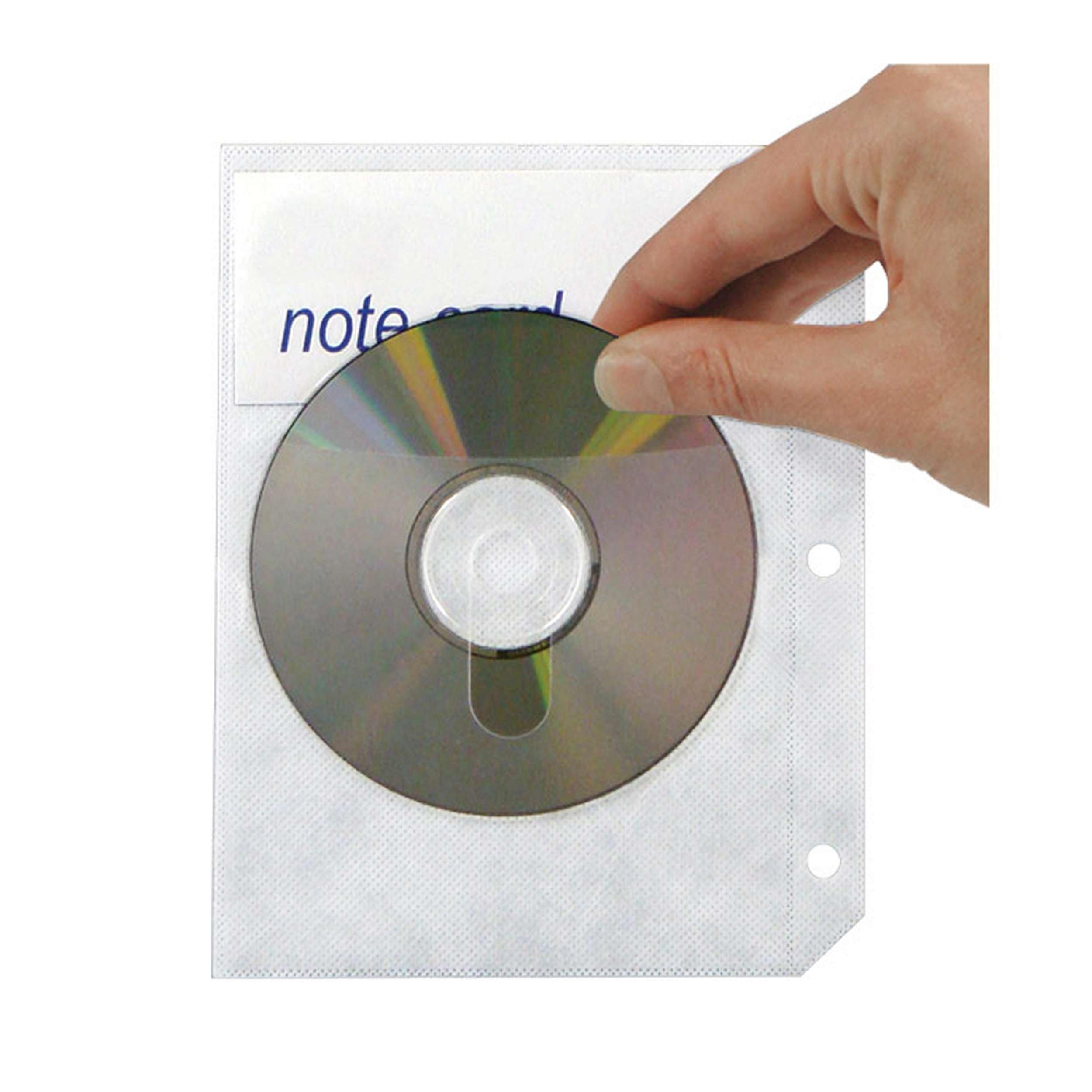 Univenture DVD Binder - White, 50 Pages, Polypropylene, Portable & Compact Disc Organizer for Home, Office & Travel Storage