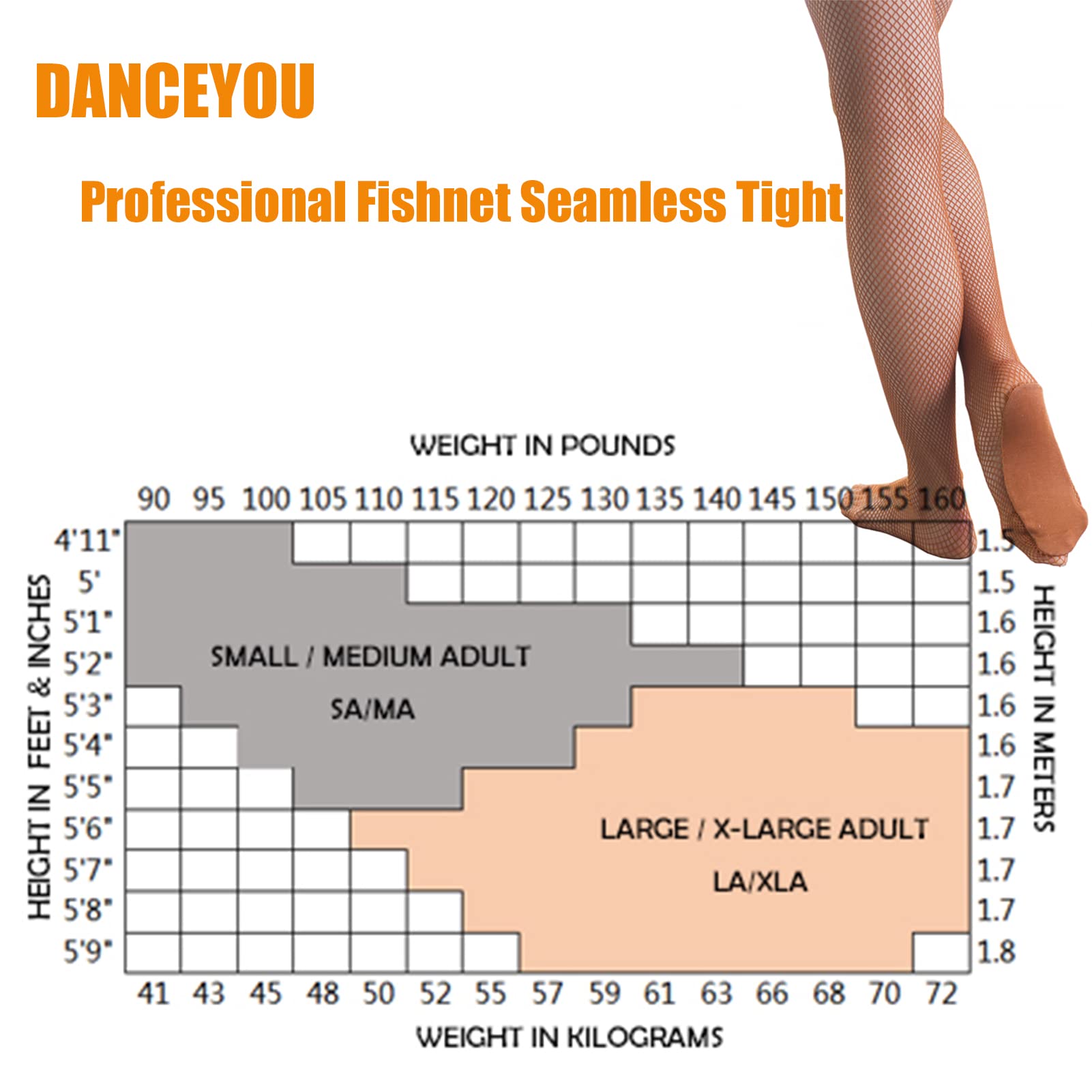 Professional Fishnet Dance Tights for Women - Seamless Latin Dance Stockings for Salsa, Tango & Ballroom Performance
