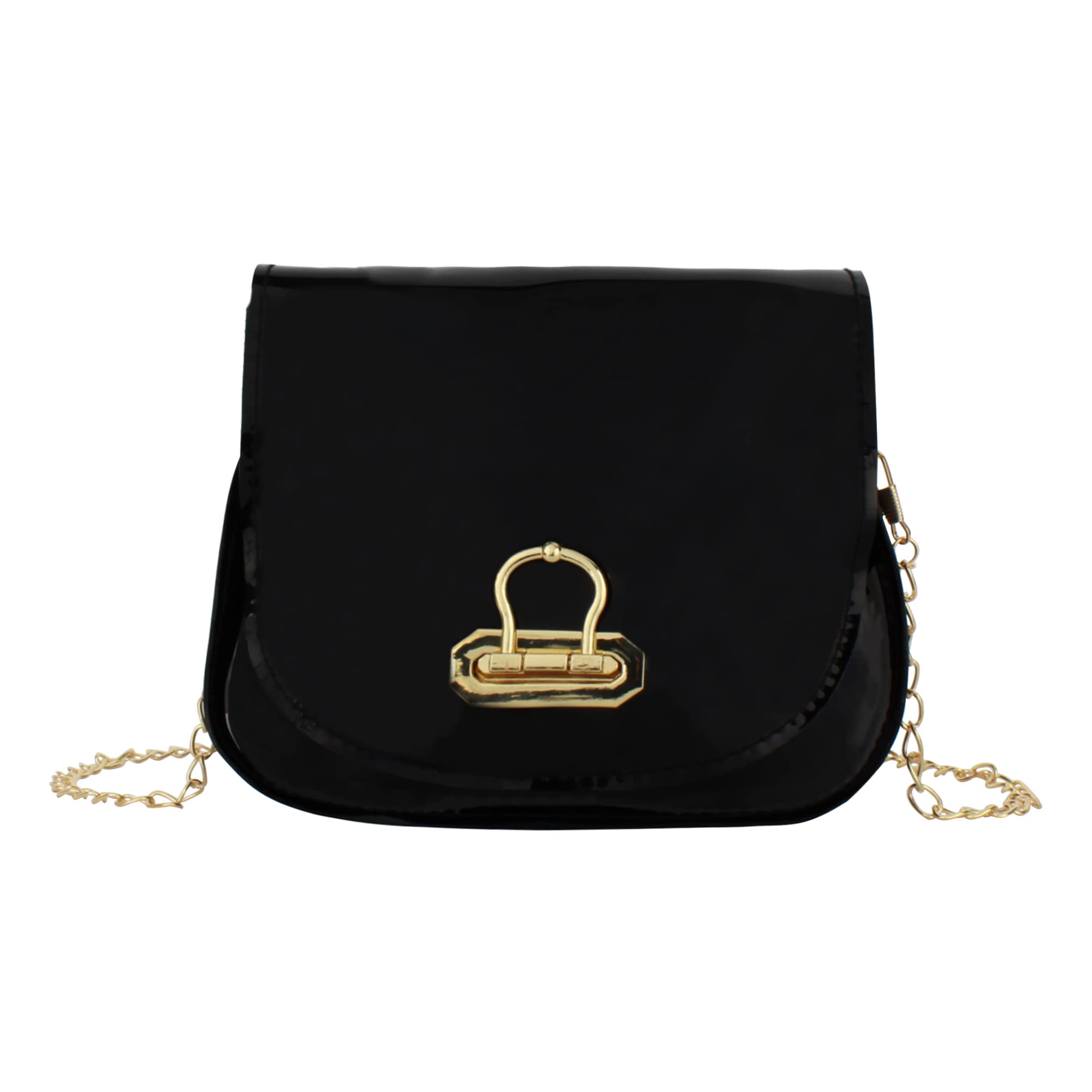 Women's Clear Crossbody Bag with Chain Strap - Cute Jelly Shoulder Purse for Phone & Essentials - Perfect for Concerts, Festivals & Travel