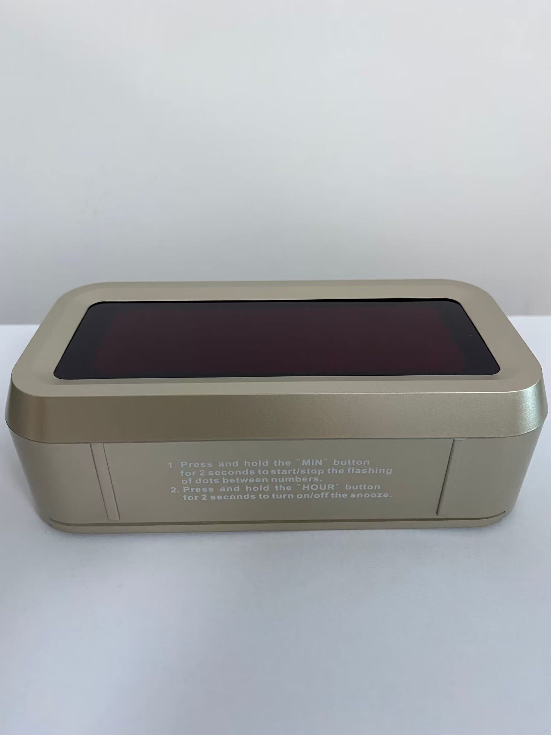 Battery Operated LED Digital Alarm Clock for Bedrooms - 3-Level Brightness Adjustable, Snooze Function, 12/24H Display - Perfect for Desk, Bedside, Table & Travel Use
