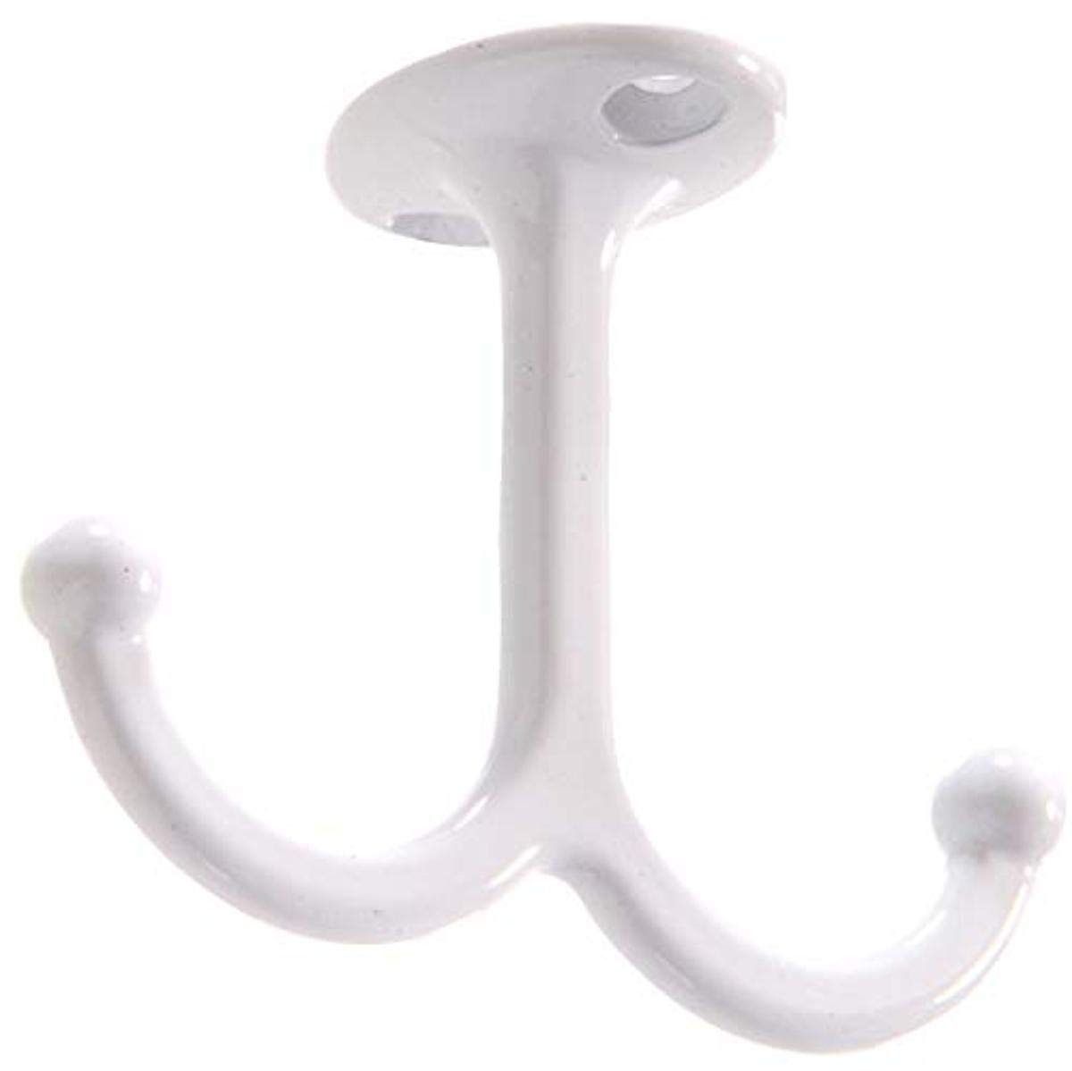 Under Shelf Coat Hook - 2 Pack White (852303) | Space-Saving Closet & Entryway Organizer for Hats, Bags & Jackets