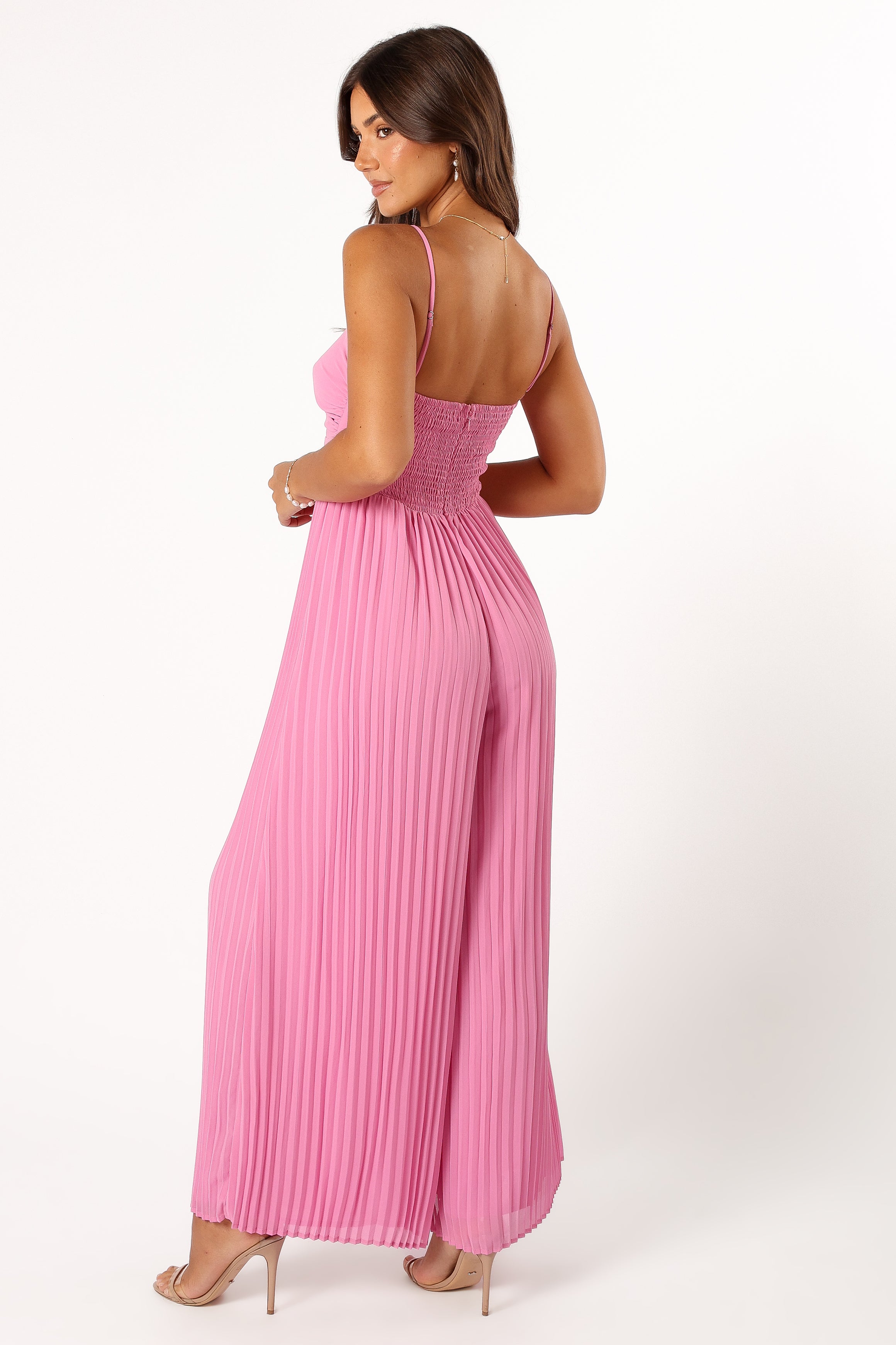 Alice Women's Wide Leg Jumpsuit - Soft Stretchy Pink Romper for Casual Wear & Summer Outfits | Perfect for Beach, Vacation & Date Nights