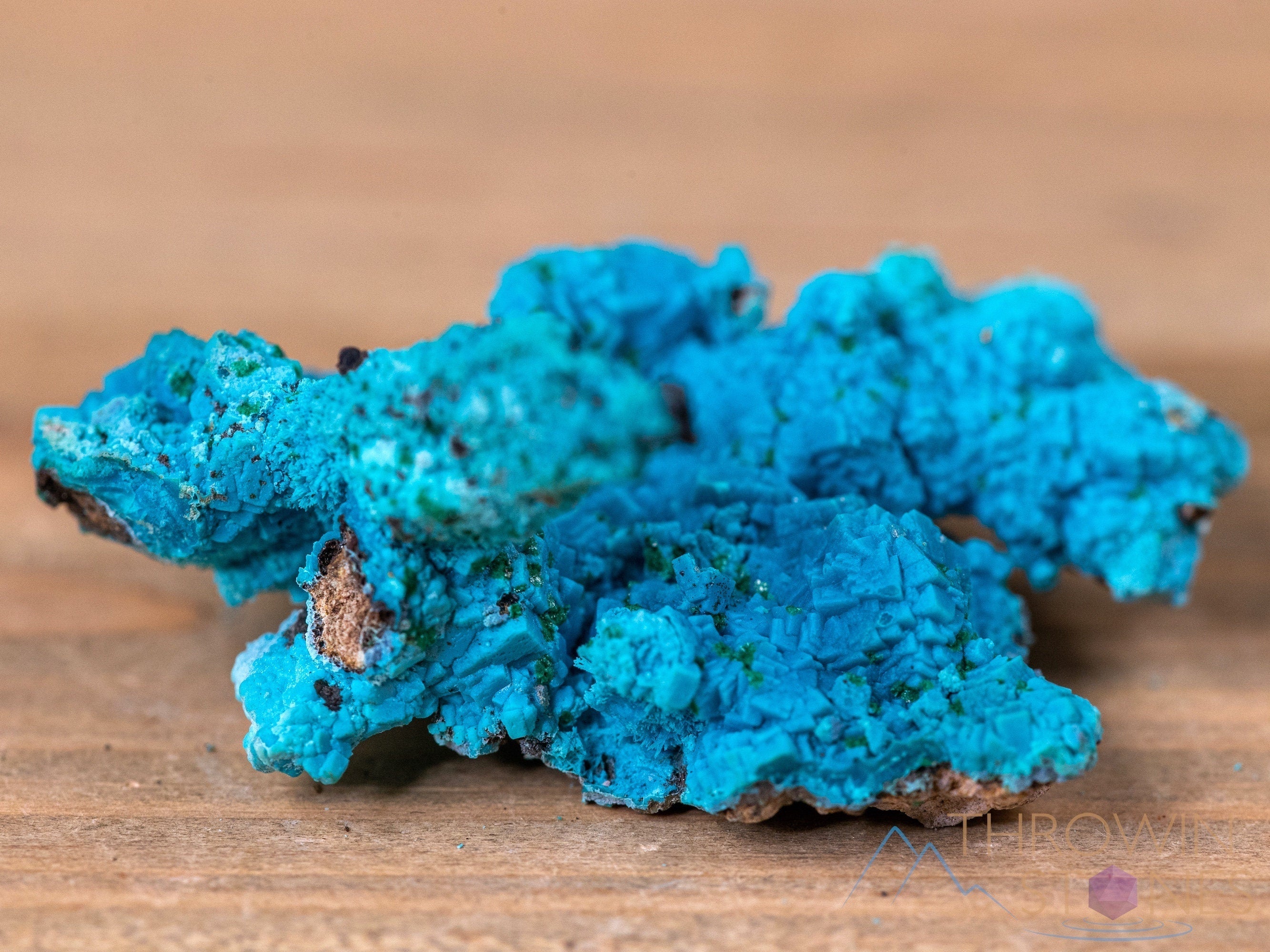 Natural CHRYSOCOLLA Pseudomorph after AZURITE & MALACHITE Raw Crystal with Calcite - Healing Stone Collection, Unique Housewarming Gift, Spiritual Home Decor for Meditation & Energy Cleansing | Raw Gemstone Specimen 40491