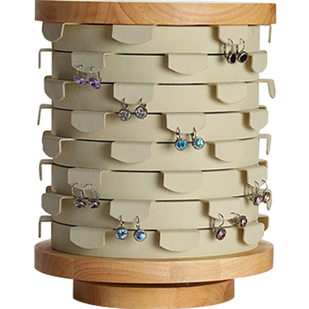 Rotating Jewelry Stand for Earrings - Organizer & Display Holder for Studs, Dangle, Hoop Earrings | Perfect for Dresser, Vanity, Bedroom & Closet Storage & Decoration