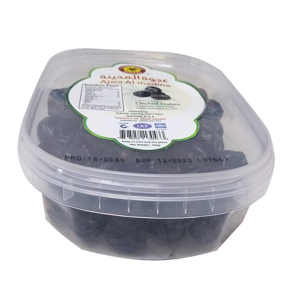Premium Ajwa Madinah Dates 400g - Authentic Saudi Dates Imported from Madinah Munawwara - High Fiber Healthy Snack - Perfect for Ramadan Gifts, Breakfast, & Healthy Desserts