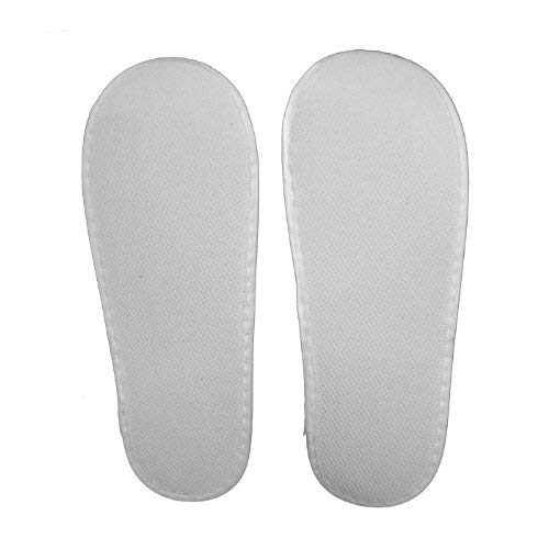 Krafty Kustomz Disposable Cloth Slippers - One Size Fits All, White (Pack of 1) - Perfect for Hotels, Spas, Hospitals & Travel