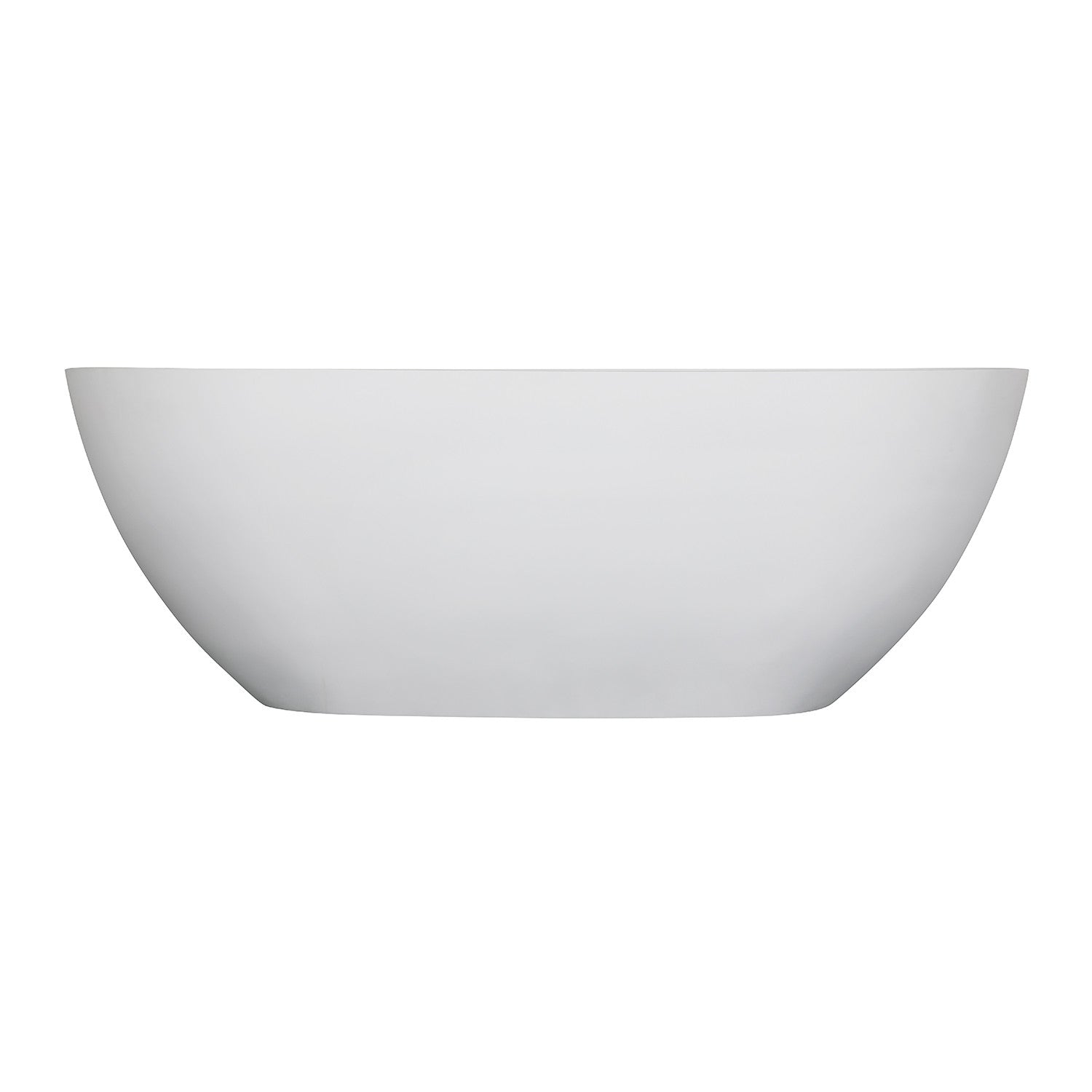 Arcticstone 63-Inch Freestanding Oval Bathtub - Matte White Solid Surface Double-Ended Soaking Tub with Drain | Perfect for Luxury Bathrooms & Spa-Like Relaxation at Home