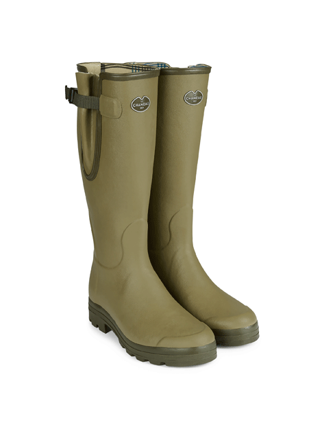Le Chameau Vierzon Jersey Boots - Waterproof Rubber Boots for Men & Women - Perfect for Gardening, Farming & Outdoor Activities