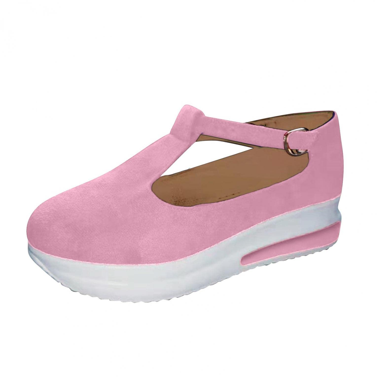 Women's Comfortable Wedge Sneakers with Arch Support - Air Cushion Platform Shoes for Ladies | Perfect for Walking, Work & Casual Wear