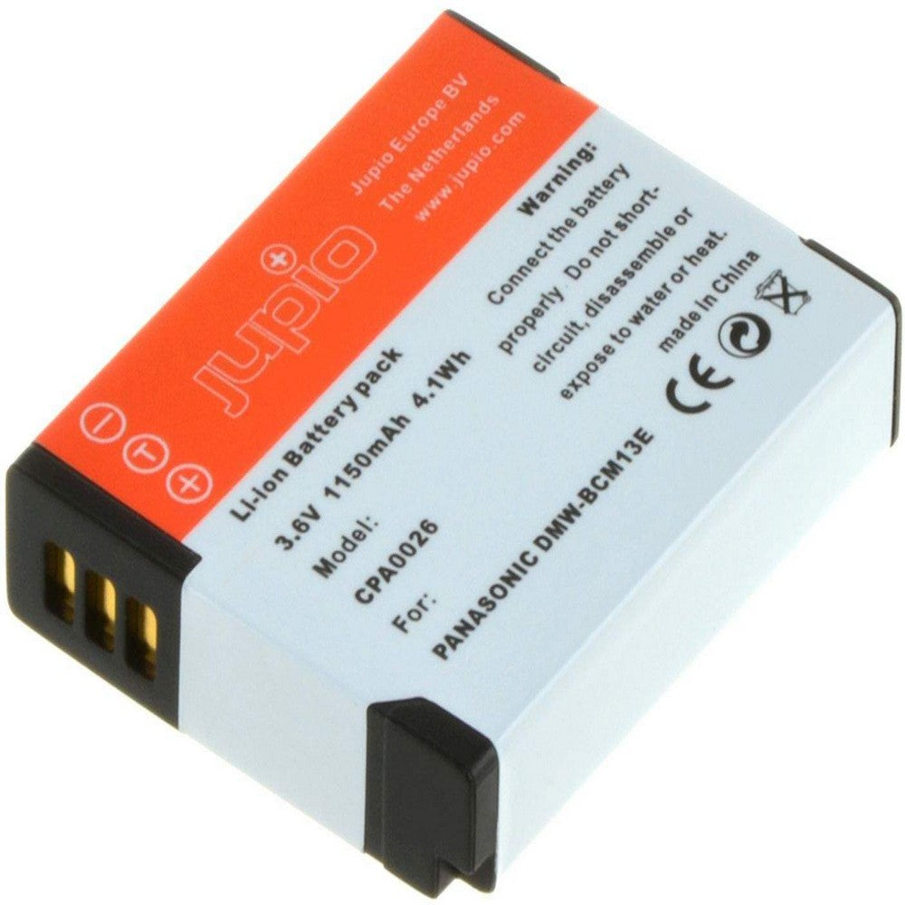 Jupio Replacement Camera Battery for Panasonic DMW-BCM13E 3.6V 1150mAh - Compatible with Lumix Cameras for Travel & Photography