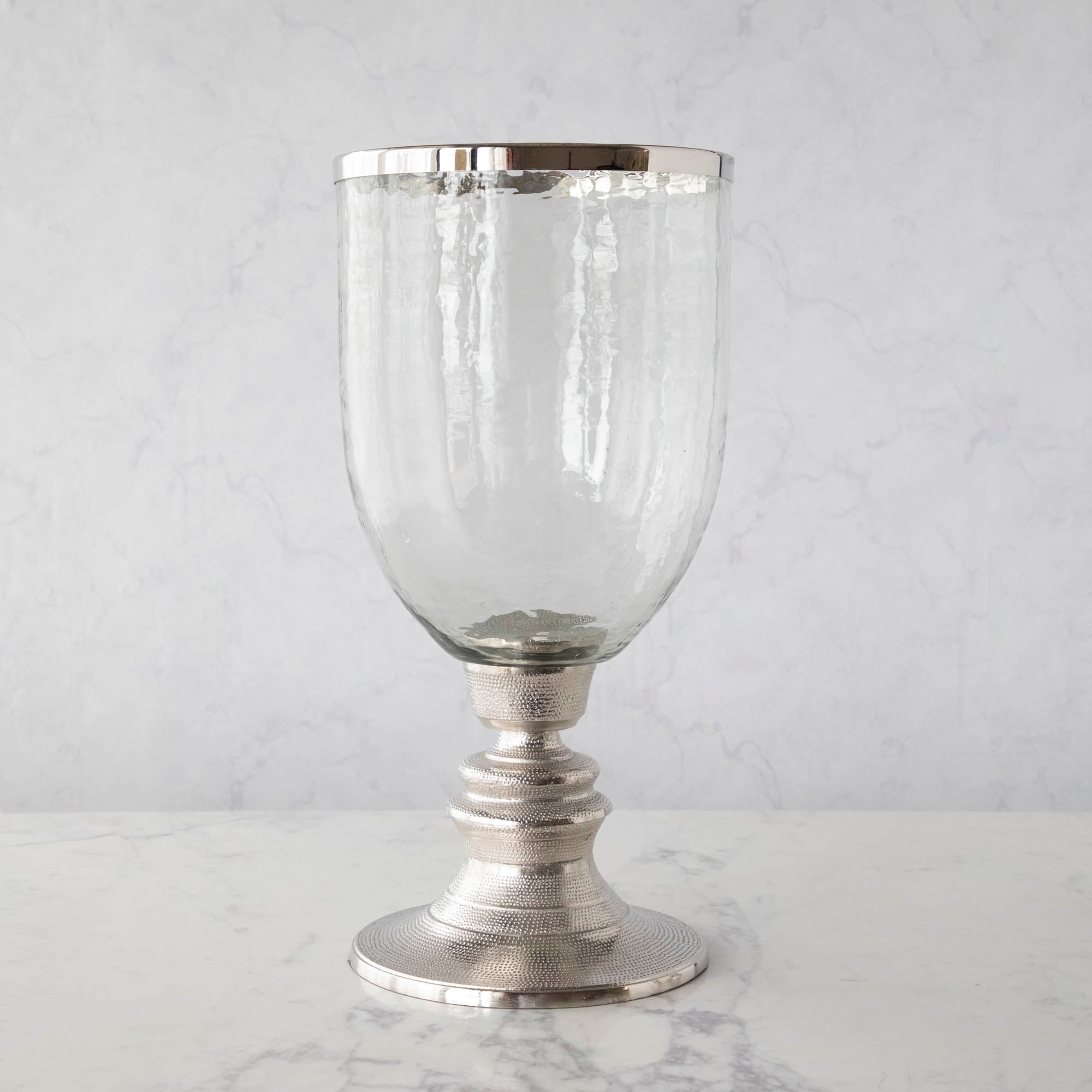 Elegant Glass Hurricane Candle Holders for Weddings, Dining Tables, and Home Decor - Centerpiece Candle Vases with Sturdy Base for Long-Lasting Flameless LED Candles
