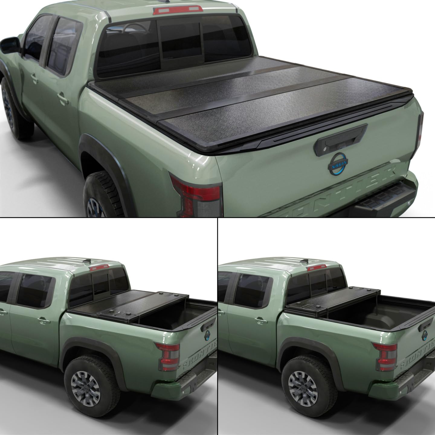 Hard Folding Truck Bed Tonneau Cover for 2005-2025 Nissan Frontier 5ft Bed (60