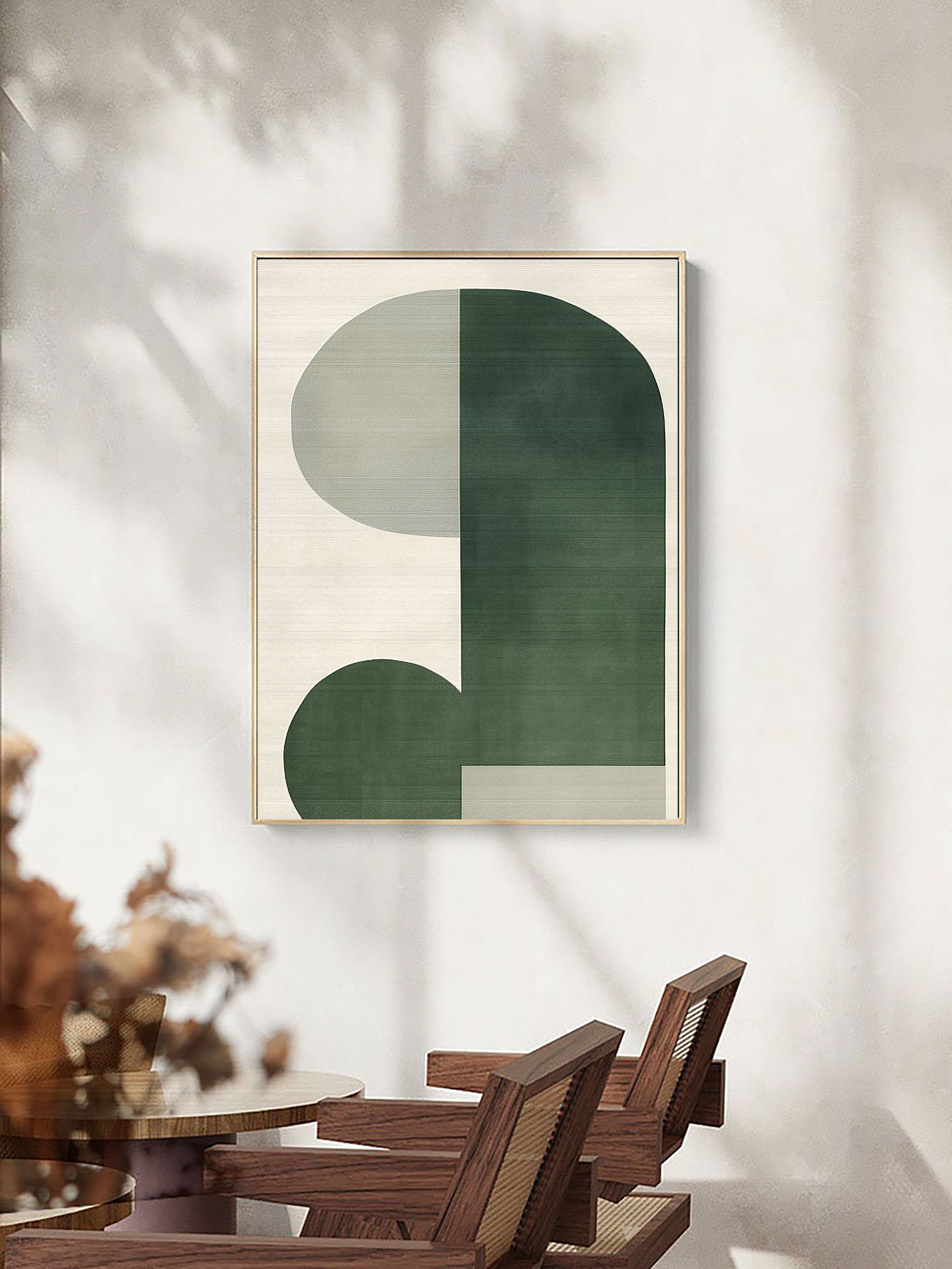 Blue & Green Abstract Wall Art Print #BG009 - Modern Home Decor for Living Room, Bedroom & Office