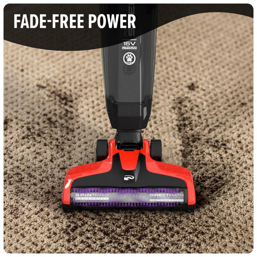 Power Swerve Pet Stick Vacuum - Lightweight Cordless Vacuum for Pet Hair, Hard Floors & Carpets - Perfect for Home, Office & Car Cleaning