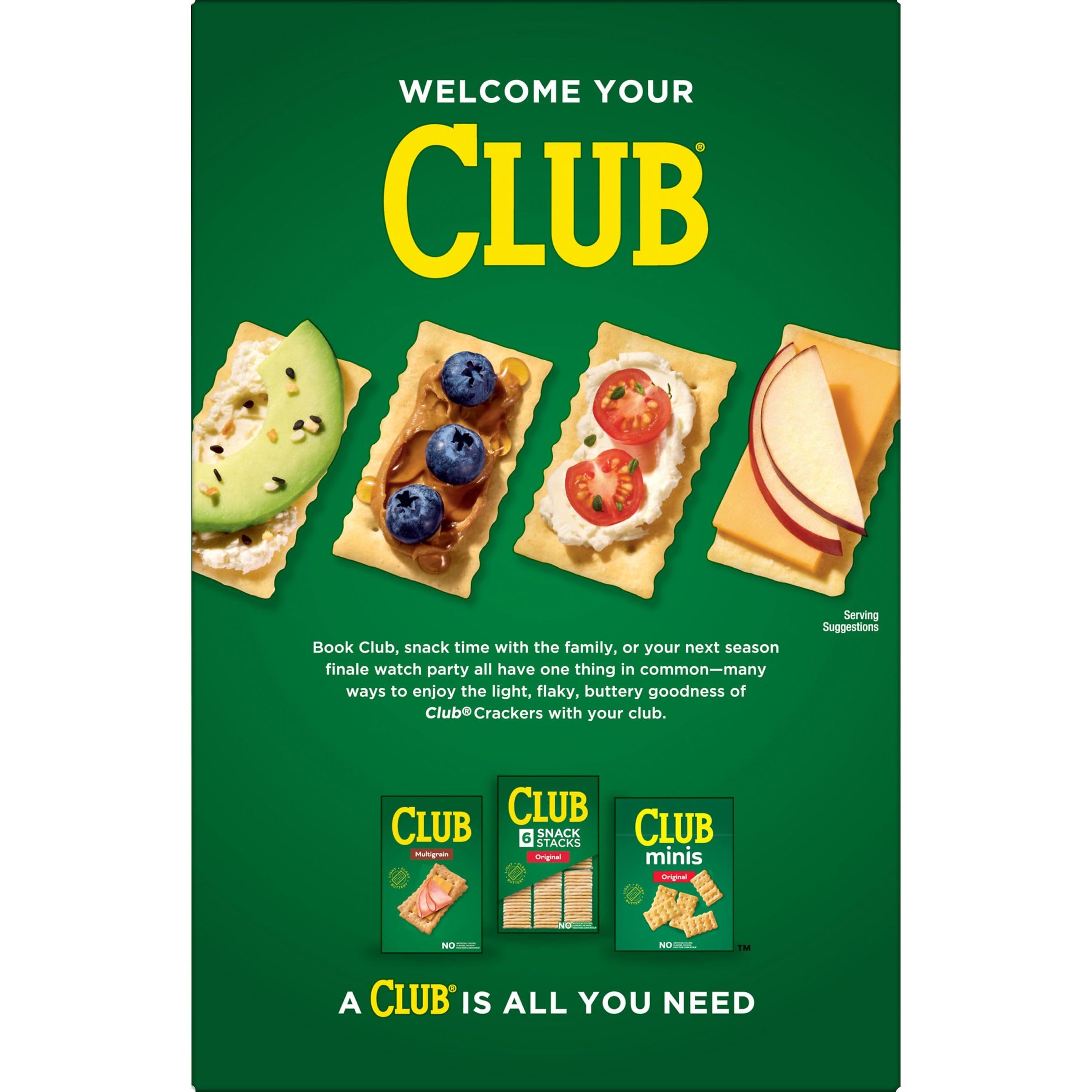 Club Crackers - Reduced Fat Snack Crackers, 11.7oz Box (Pack of 1) | Perfect for Lunchboxes, Office Snacks & Party Platters