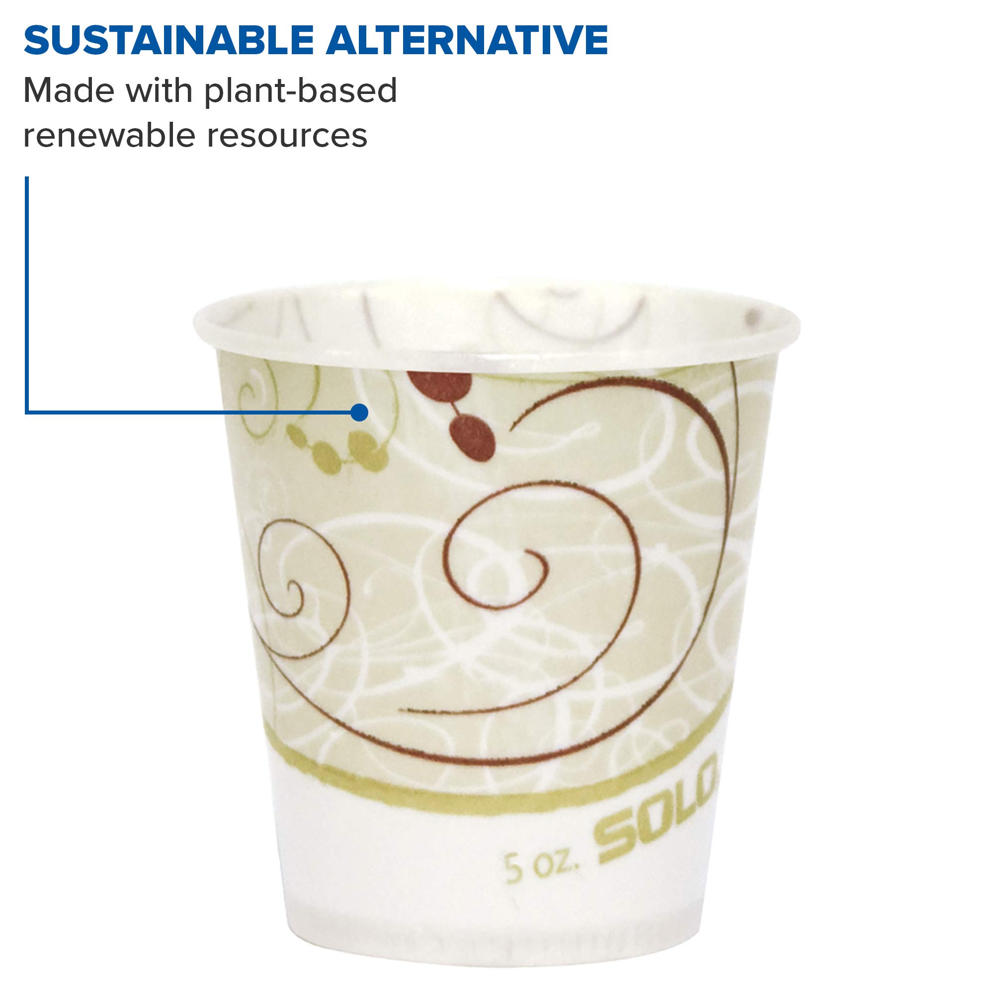 SOLO Waxed Paper Water Cups 5 oz (3000 Count) - Disposable Cups for Parties, Events, and Office Use - BPA-Free, Eco-Friendly Drinkware