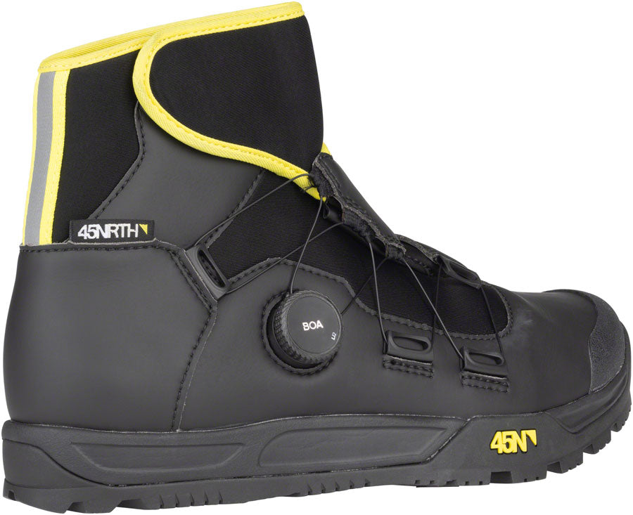 45NRTH Ragnarok BOA Cycling Boots - Winter Bike Shoes for Men, Waterproof & Insulated, Black, Size 48 - Perfect for Cold Weather Commuting and Mountain Biking