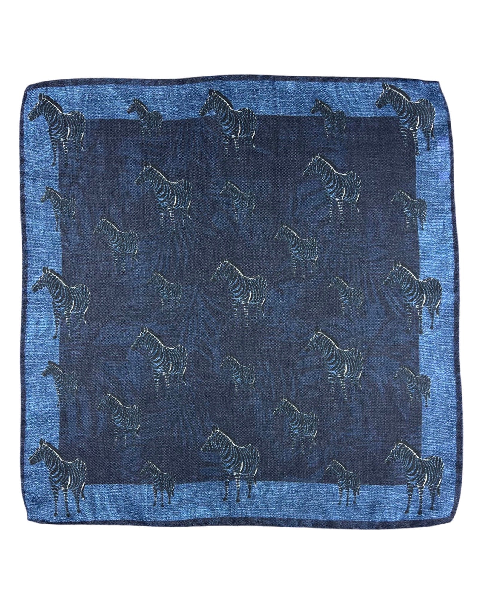 DÉCLIC Zebra Print Handkerchief - Stylish Blue Bandana for Fashion Accessories, Outdoor Activities & Everyday Use