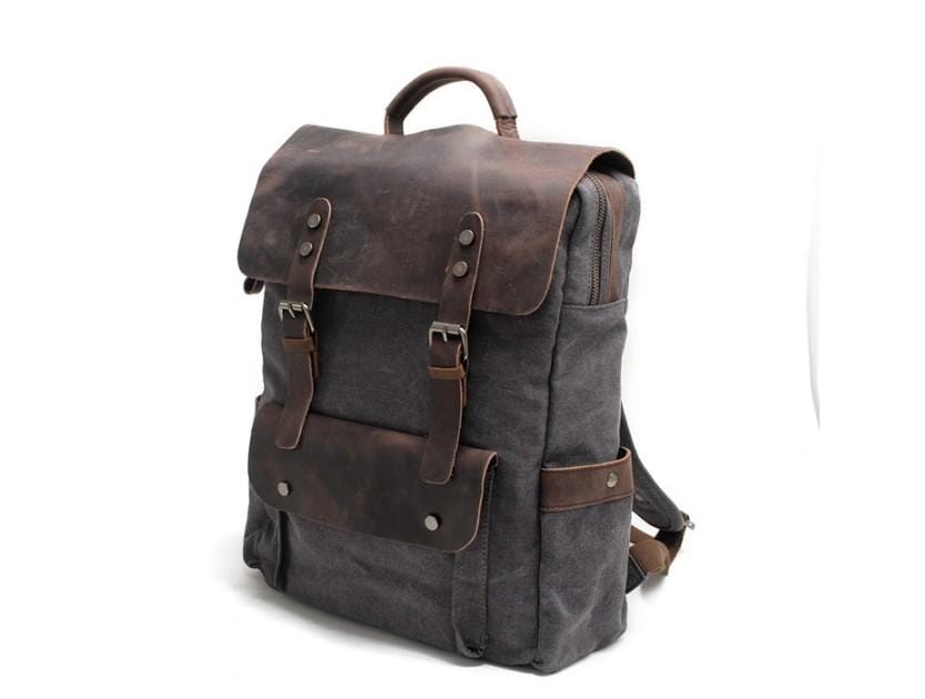 Durable Canvas Laptop Backpack for Men & Women - Waterproof Travel Backpack with USB Charging Port - Perfect for Work, School, College & Outdoor Adventures