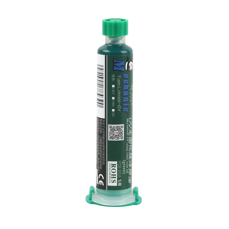 UVH900 Green UV Solder Mask - 10mL Bottle for PCB Repair & Circuit Board Protection | Professional-Grade UV Curable Solder Mask for Electronics, DIY Projects & Electrical Maintenance